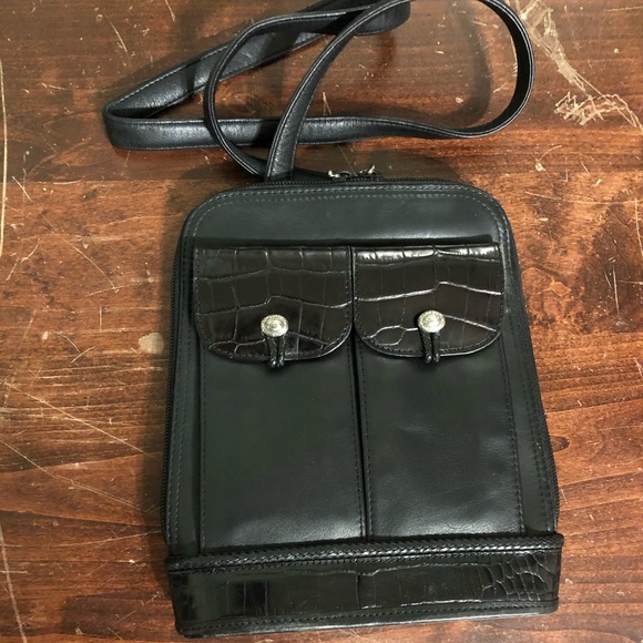 Brighton Handbags - Brighton One World vintage black leather crossbody